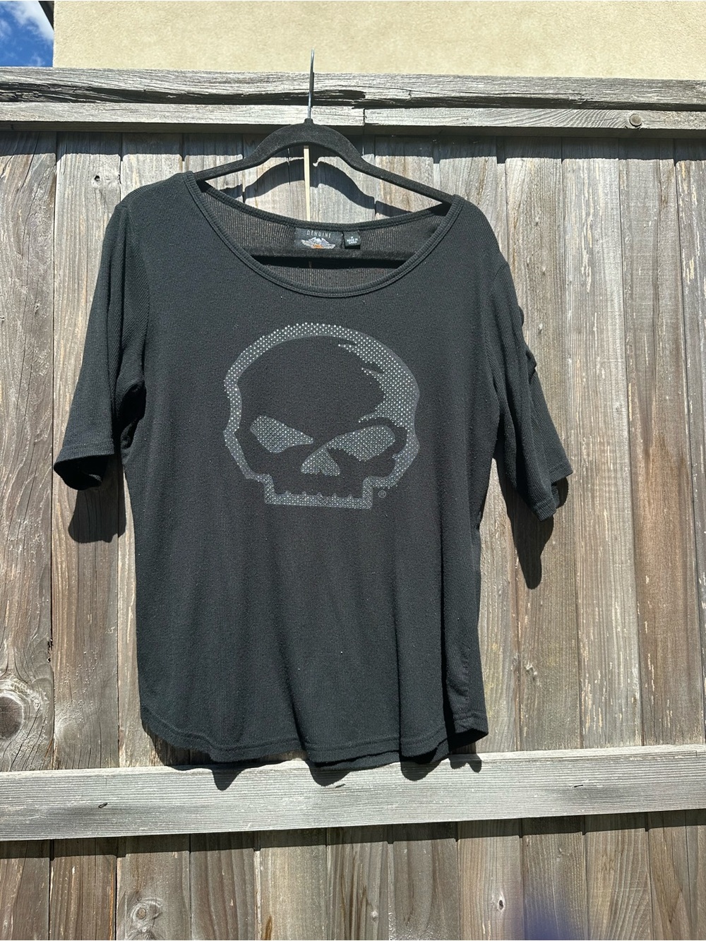Harley-Davidson Black Short Sleeve Tee with Skull Graphic